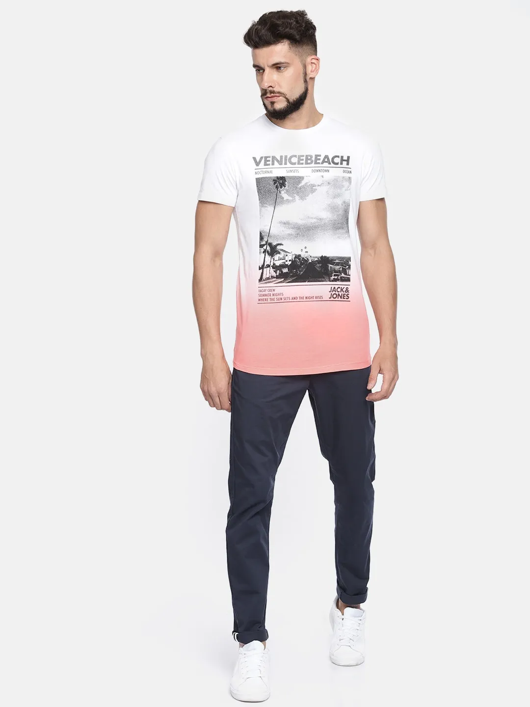 Blue Regular Fit Men's Chinos by Being Human Clothing - Image 5
