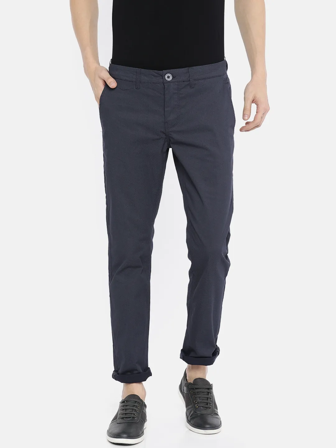 Blue Regular Fit Men's Chinos by Being Human Clothing
