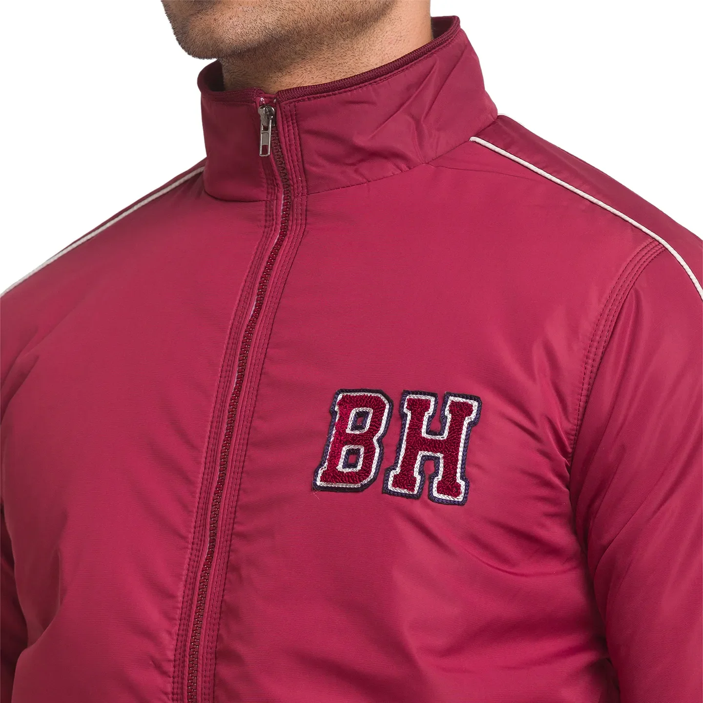 Red Regular Fit Long Sleeves Polyester Men's Jacket by Being Human Clothing - Image 6