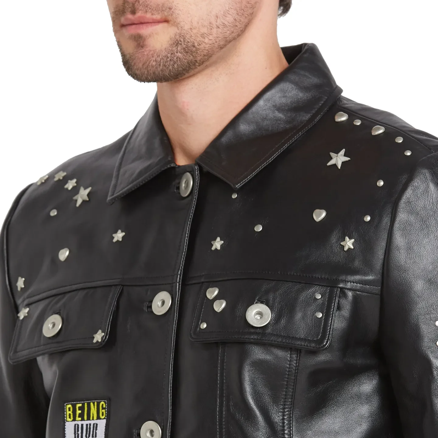 Black Regular Fit Long Sleeves Men's Jacket by Being Human Clothing - Image 5