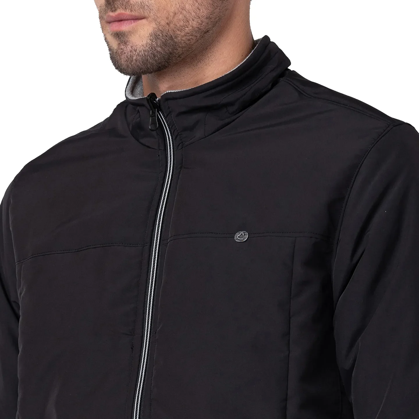 Black Regular Fit Men's Jacket by Being Human Clothing - Image 5