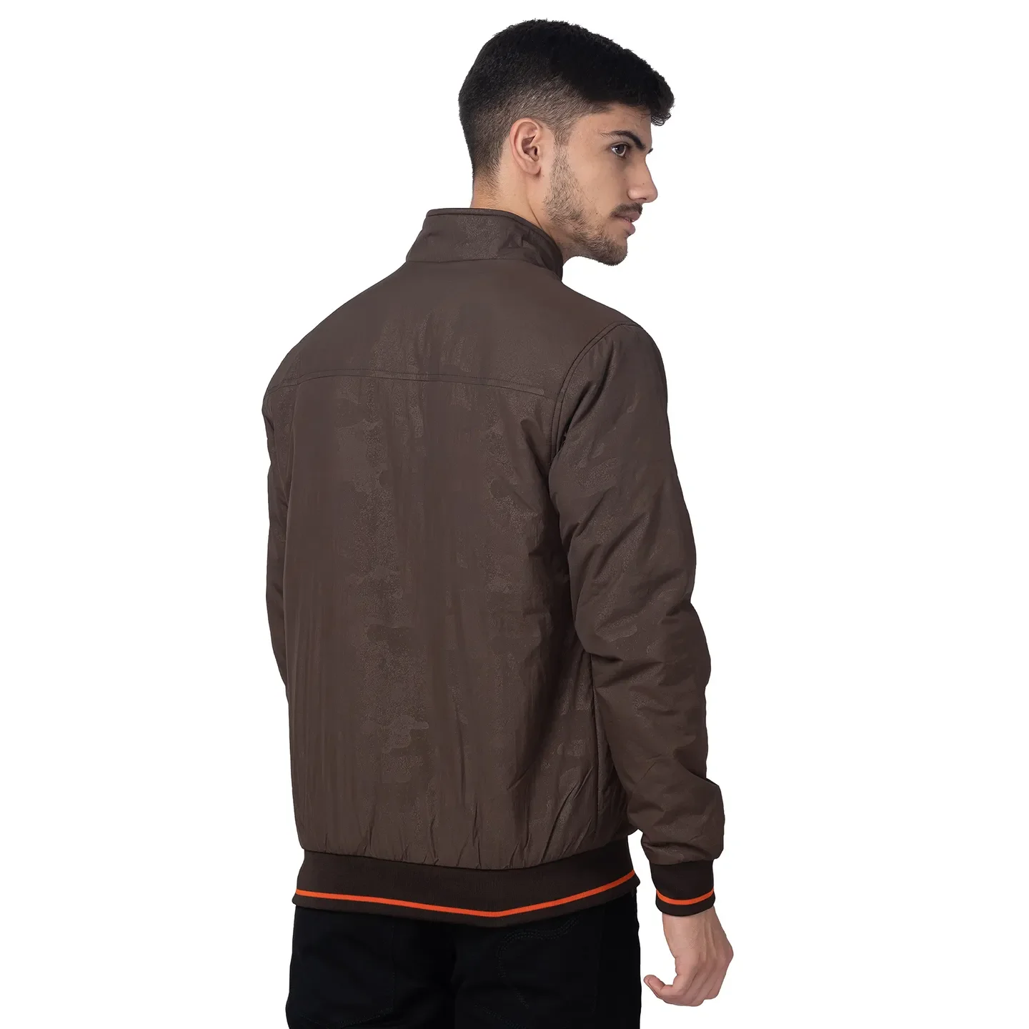 Brown Regular Fit Men's Jacket by Being Human Clothing - Image 3