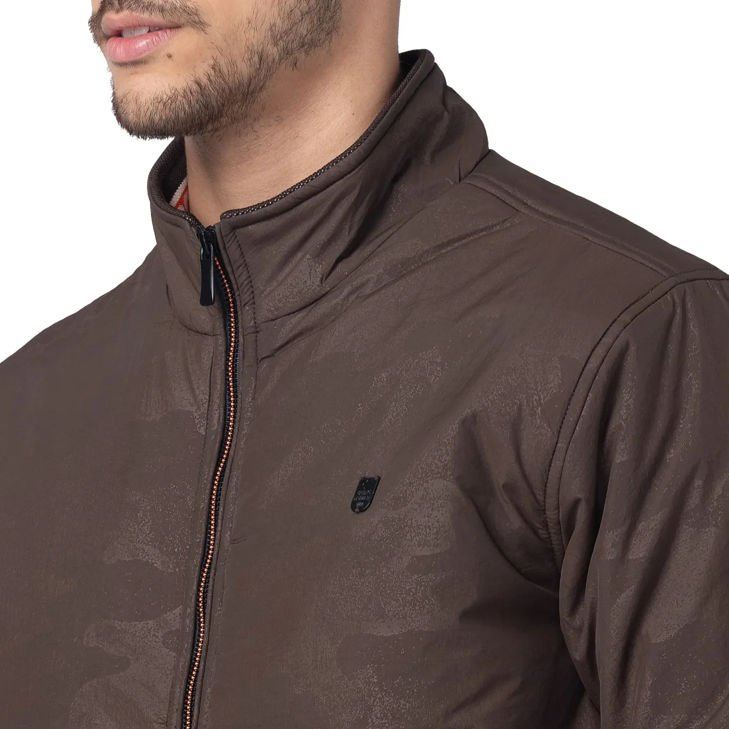 Brown Regular Fit Men's Jacket by Being Human Clothing - Image 4