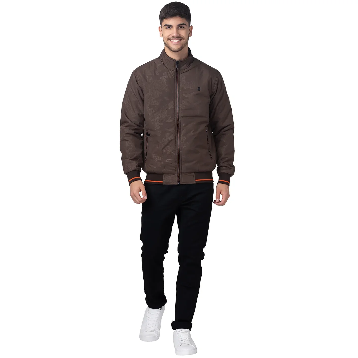 Brown Regular Fit Men's Jacket by Being Human Clothing - Image 5