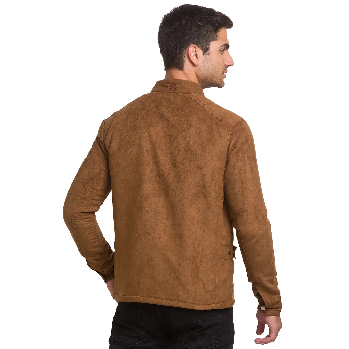 Brown Regular Fit Long Sleeves Polyester Men's Jacket by Being Human Clothing - Image 3