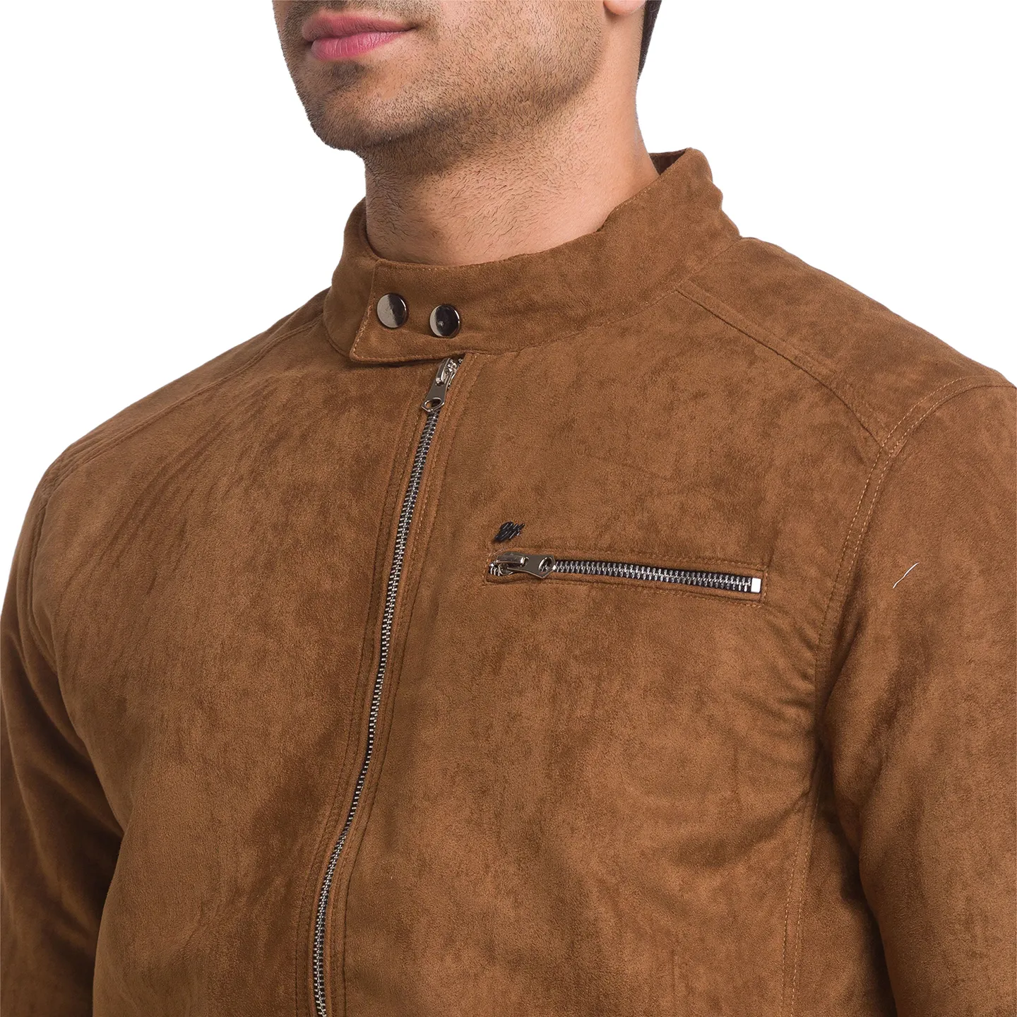 Brown Regular Fit Long Sleeves Polyester Men's Jacket by Being Human Clothing - Image 6