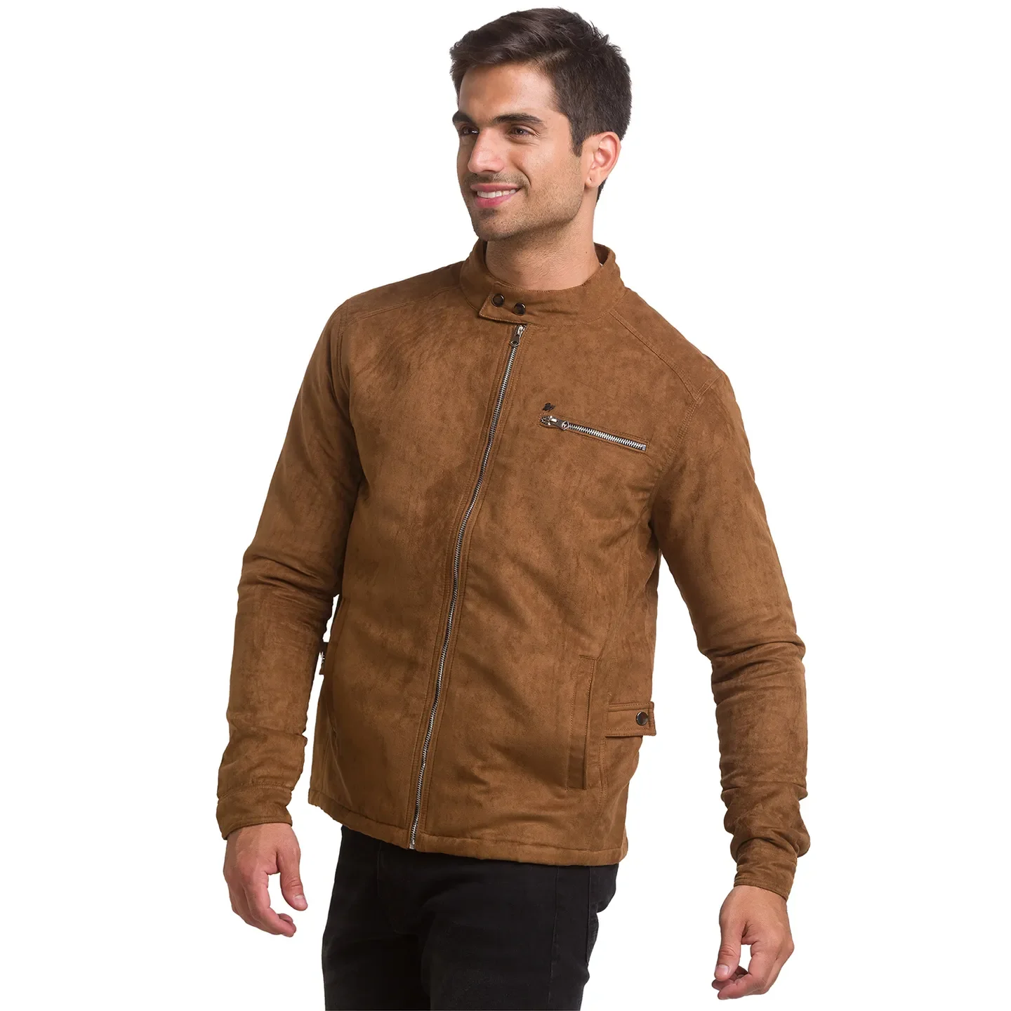Brown Regular Fit Long Sleeves Polyester Men's Jacket by Being Human Clothing - Image 7