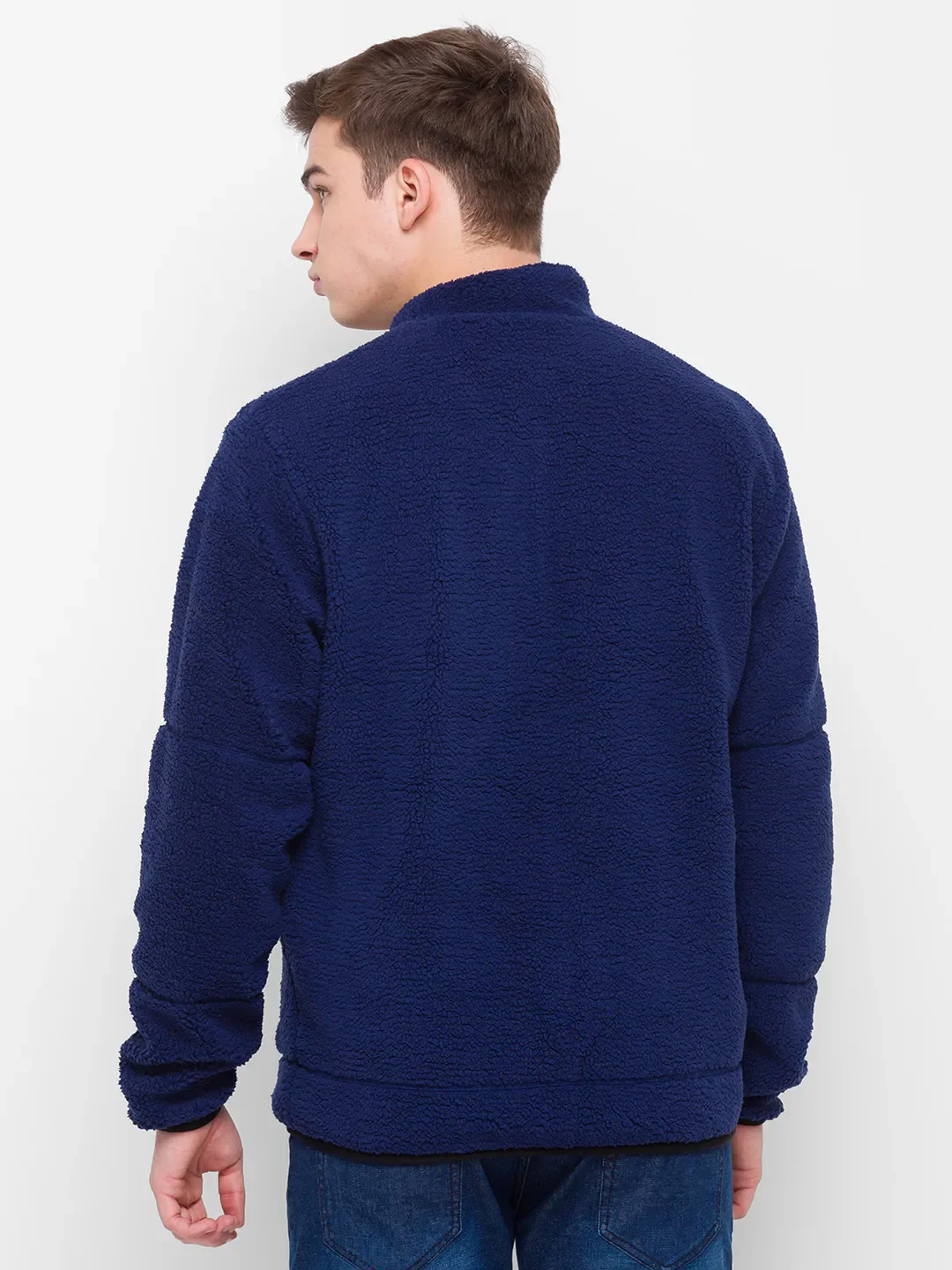 Grey Regular Fit Men's Jacket by Being Human Clothing - Image 3