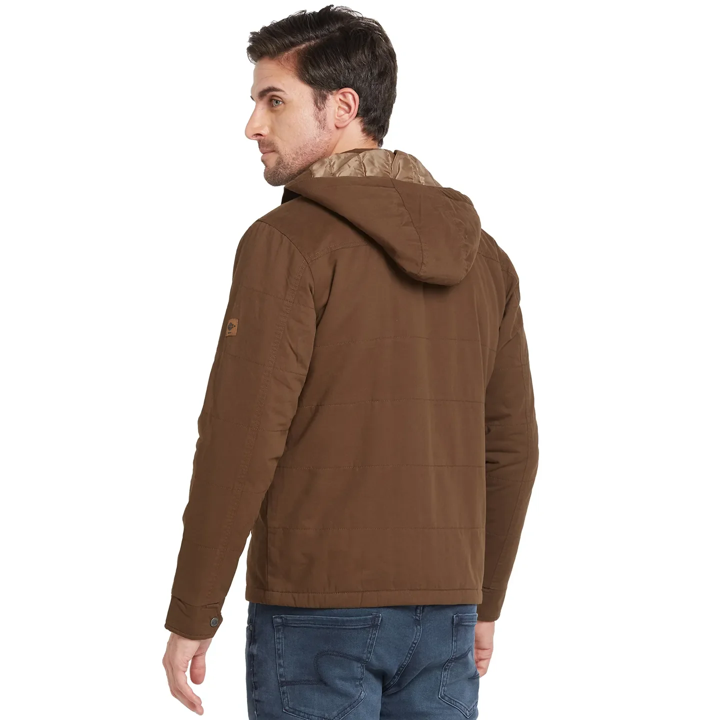 Brown Regular Fit Long Sleeves Men's Jacket by Being Human Clothing - Image 3