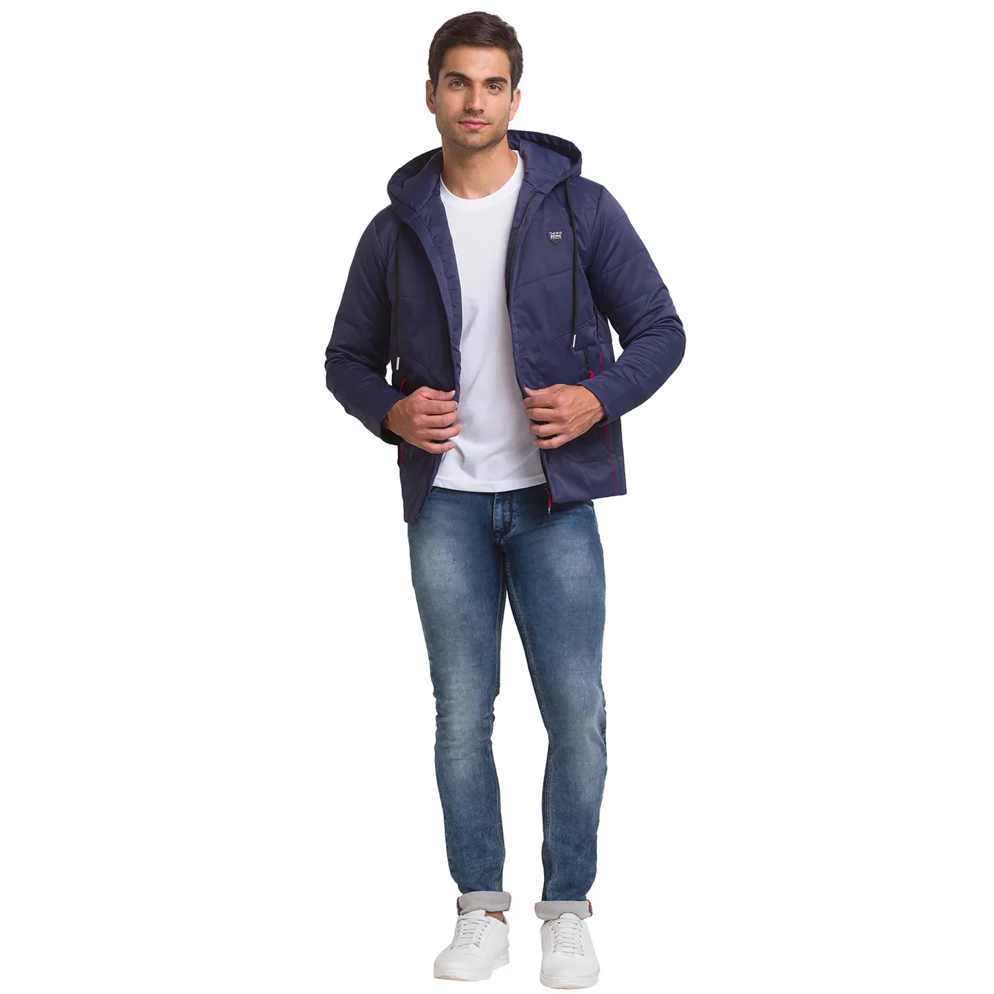 Blue Regular Fit Men's Jacket by Being Human Clothing - Image 2