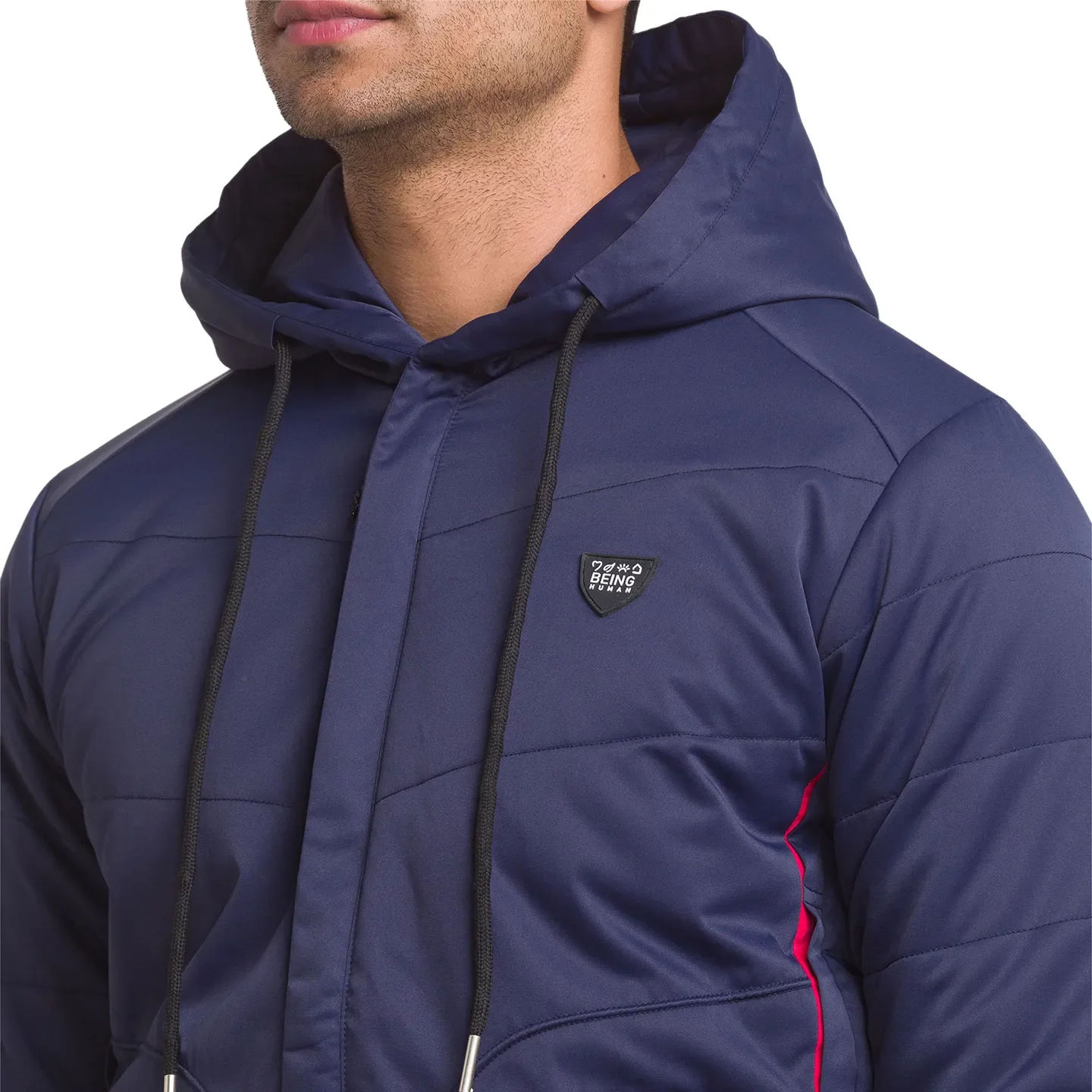 Blue Regular Fit Men's Jacket by Being Human Clothing - Image 5