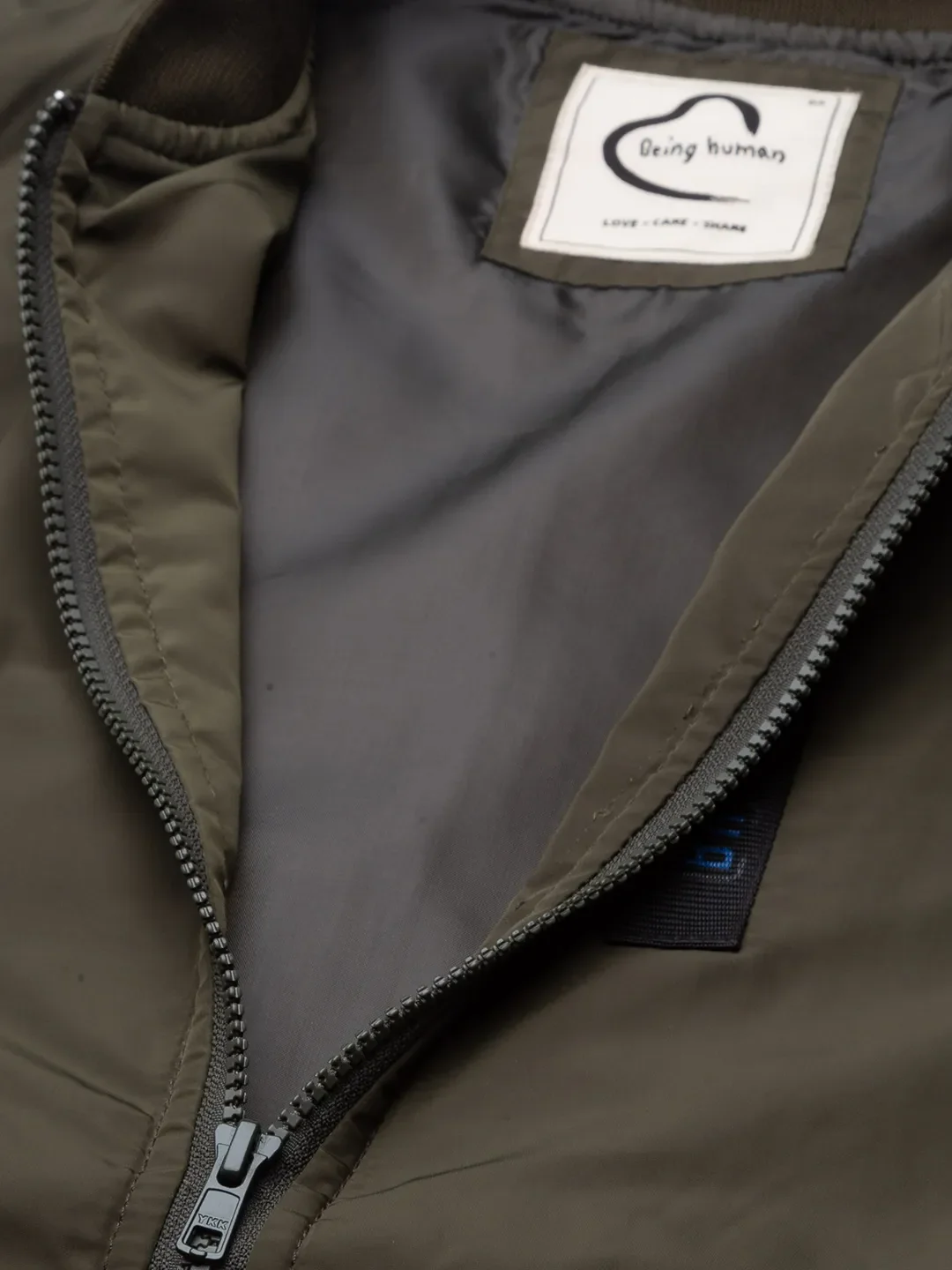 Green Regular Fit Long Sleeves Polyester Men's Jacket by Being Human Clothing - Image 4