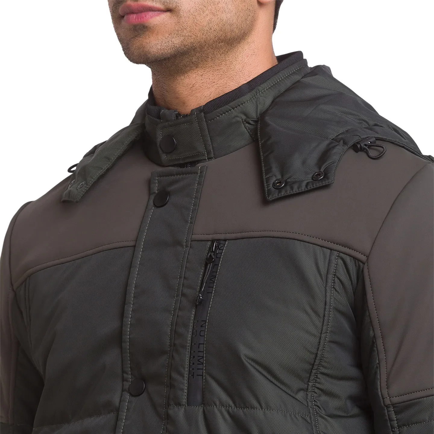 Green Regular Fit Long Sleeves Polyester Men's Jacket by Being Human Clothing - Image 5