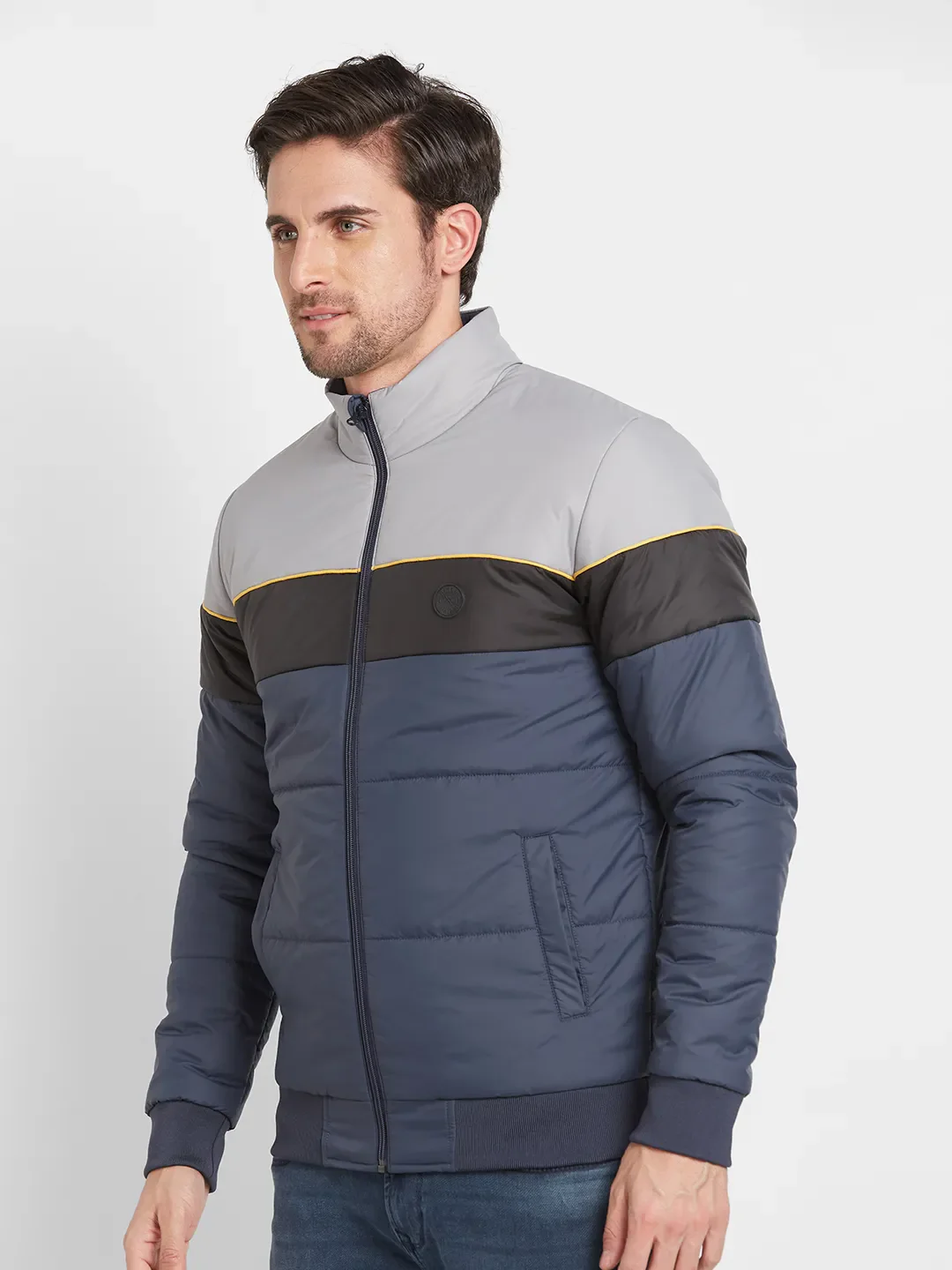 Blue Regular Fit Long Sleeves Men's Jacket by Being Human Clothing - Image 2