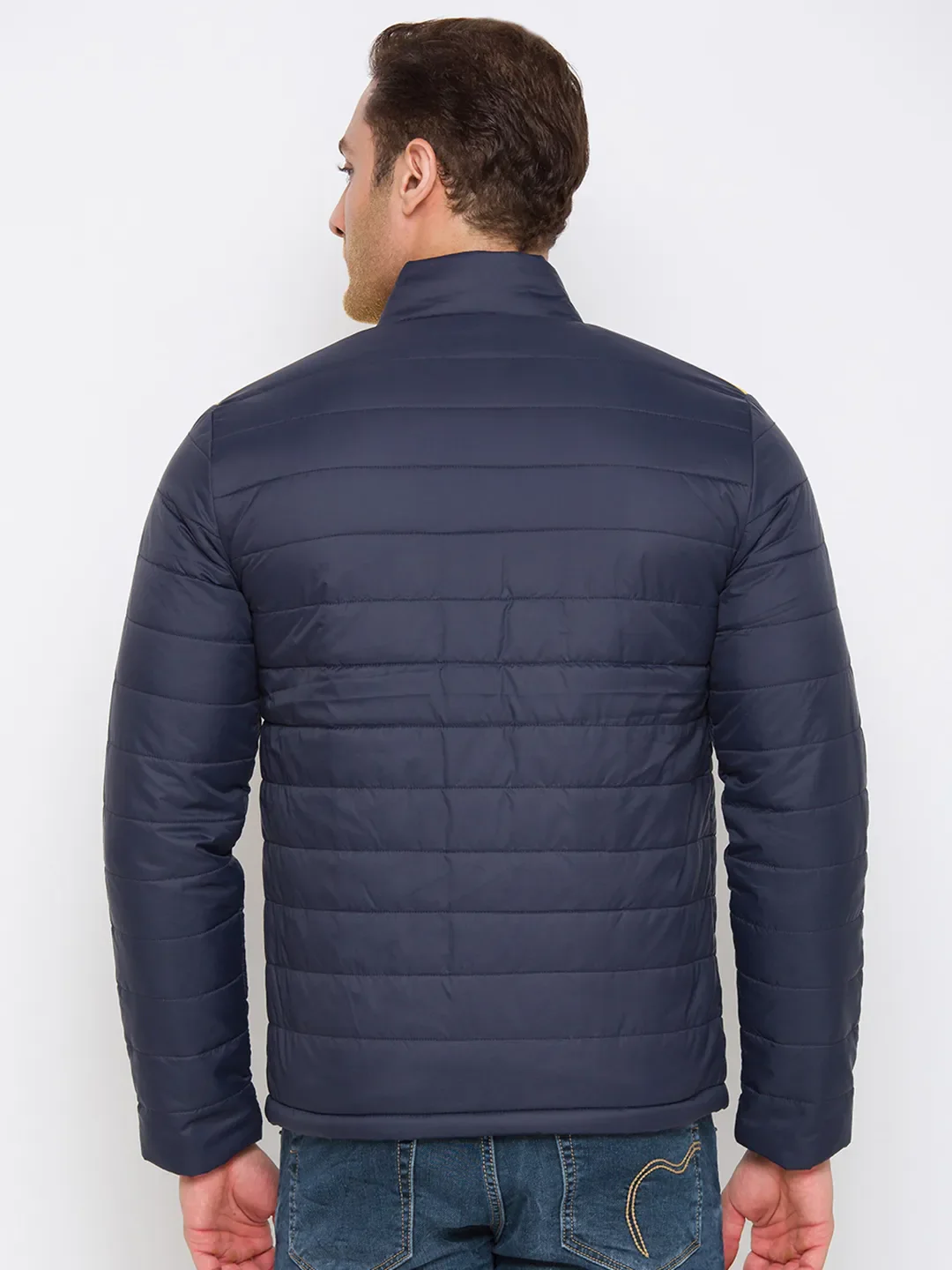 Blue Regular Fit Long Sleeves Cotton Men's Jacket by Being Human Clothing - Image 3