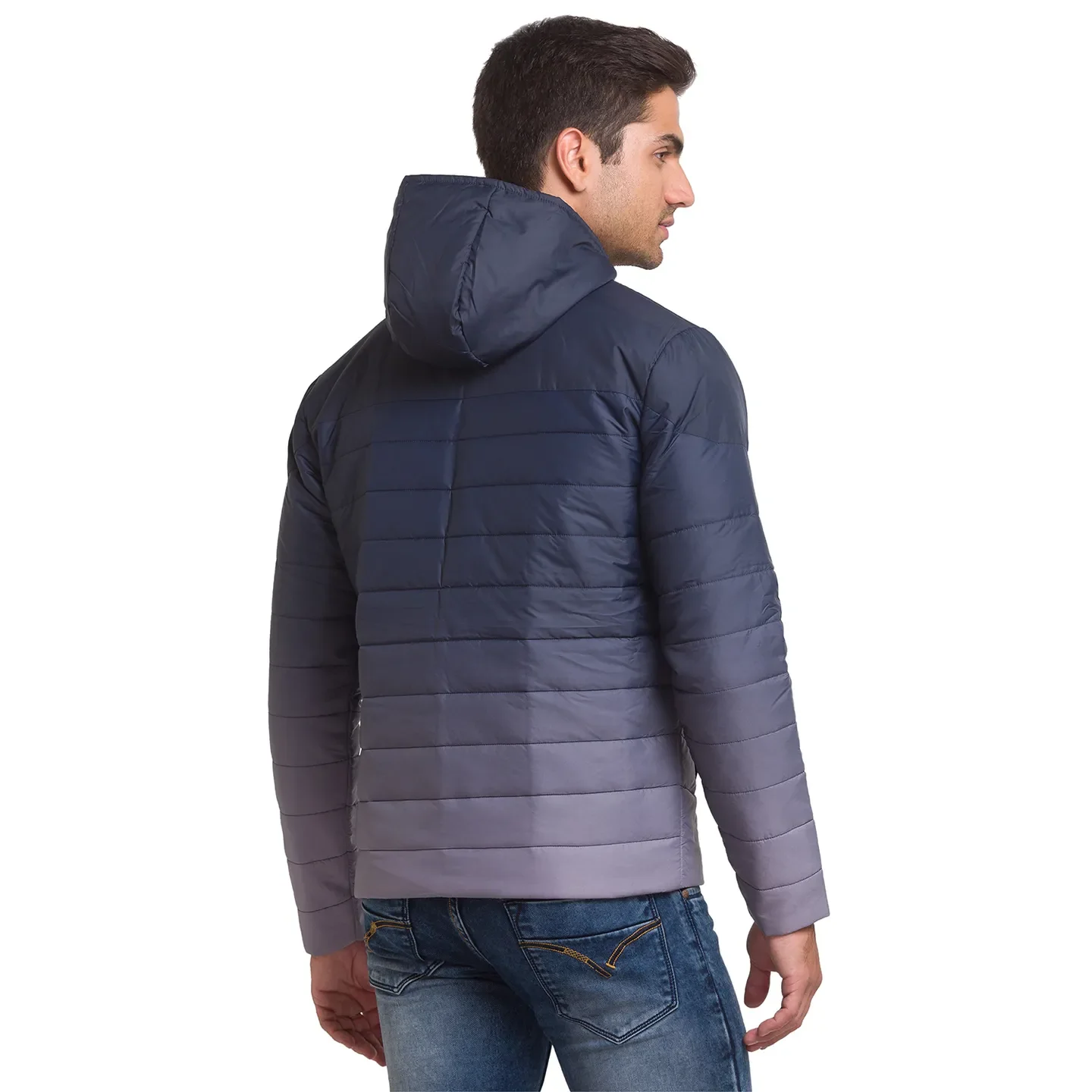 Blue Regular Fit Long Sleeves Polyester Men's Jacket by Being Human Clothing - Image 3