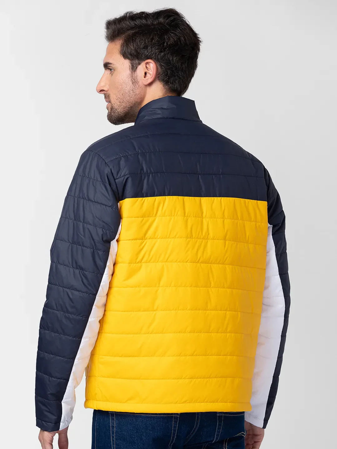 Navy Regular Fit Men's Jacket by Being Human Clothing - Image 3