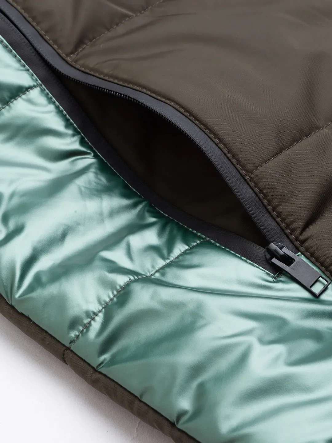 Olive Regular Fit Men's Jacket by Being Human Clothing - Image 3