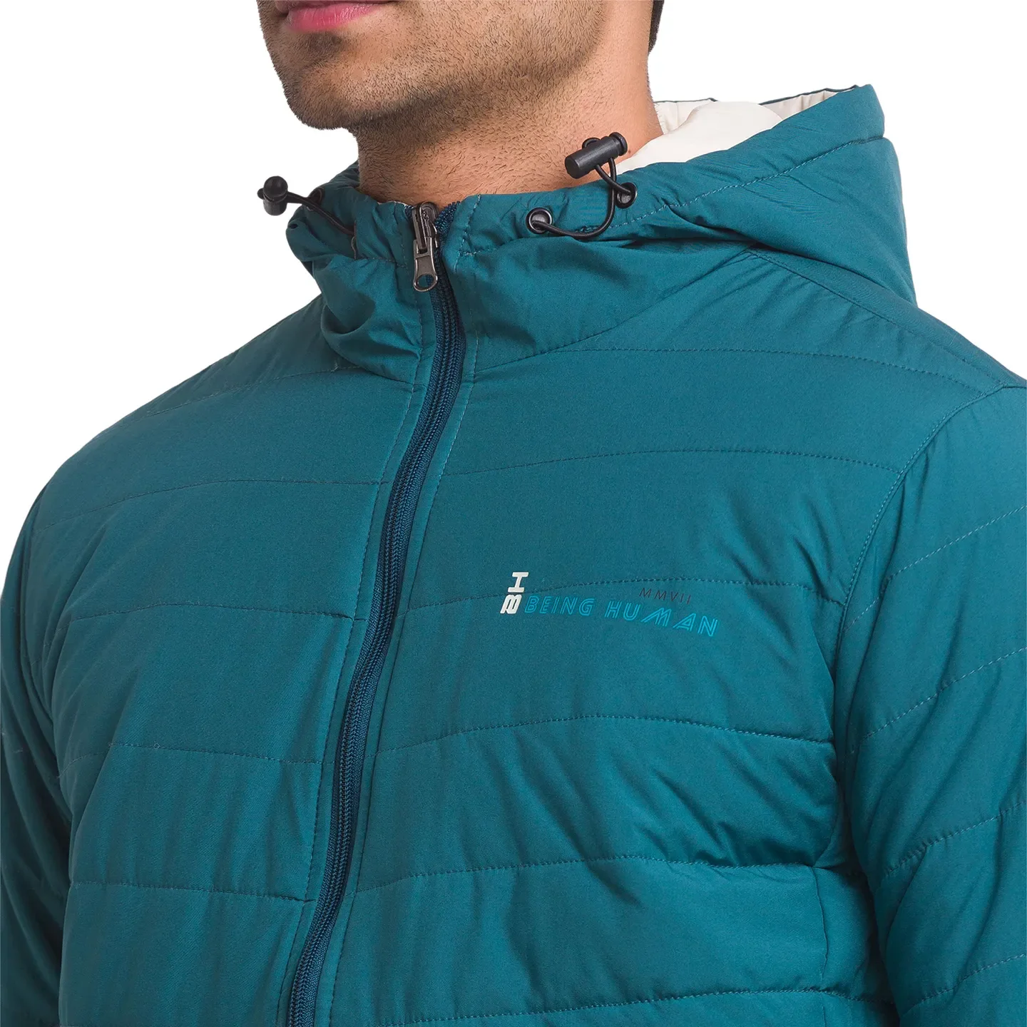 Blue Regular Fit Long Sleeves Polyester Men's Jacket by Being Human Clothing - Image 5