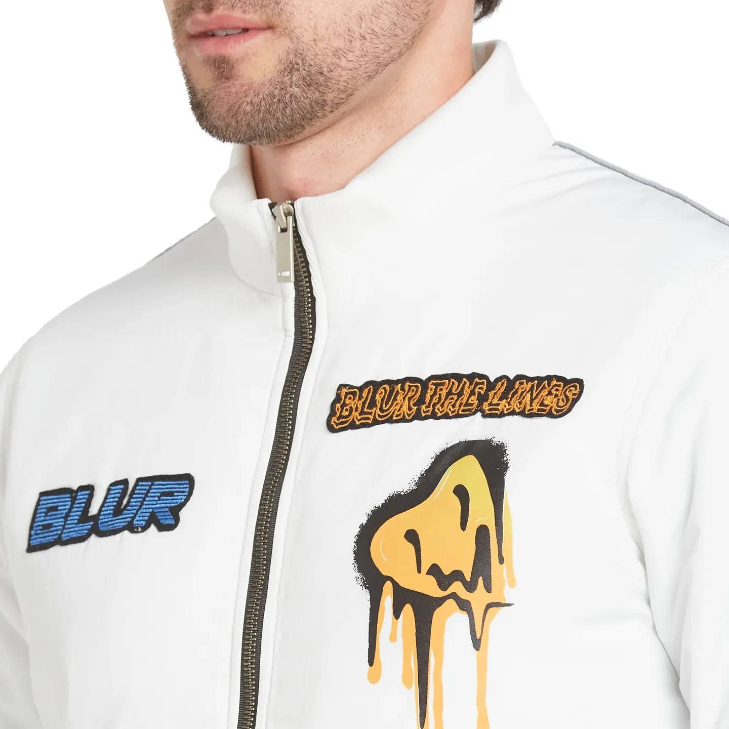 White Regular Fit Long Sleeves Men's Jacket by Being Human Clothing - Image 5