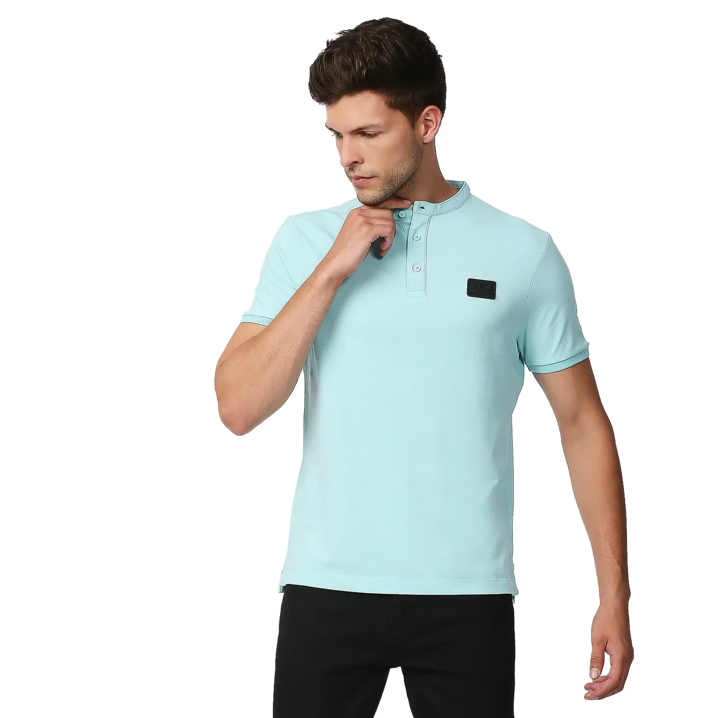 Blue Regular Fit Men's Polo T-Shirt by Being Human Clothing