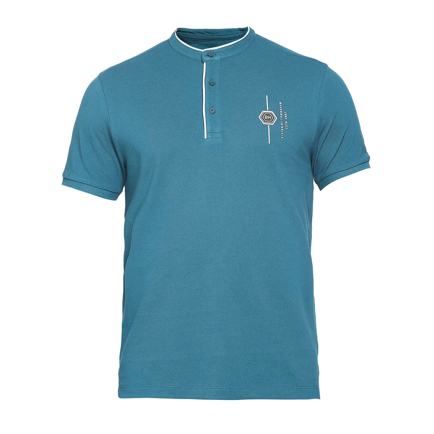 Blue Regular Fit Men's Polo T-Shirt by Being Human Clothing - Image 7