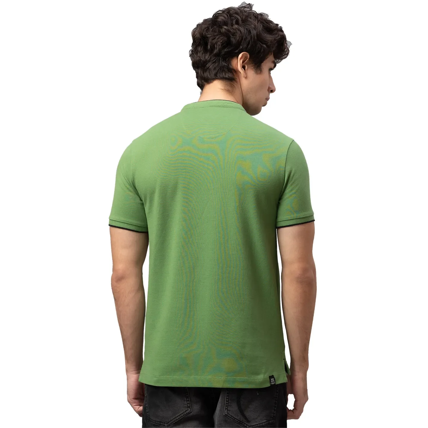 Green Regular Fit Men's Polo T-Shirt by Being Human Clothing - Image 2