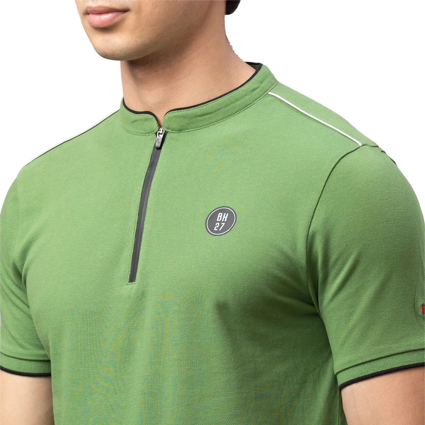 Green Regular Fit Men's Polo T-Shirt by Being Human Clothing - Image 4