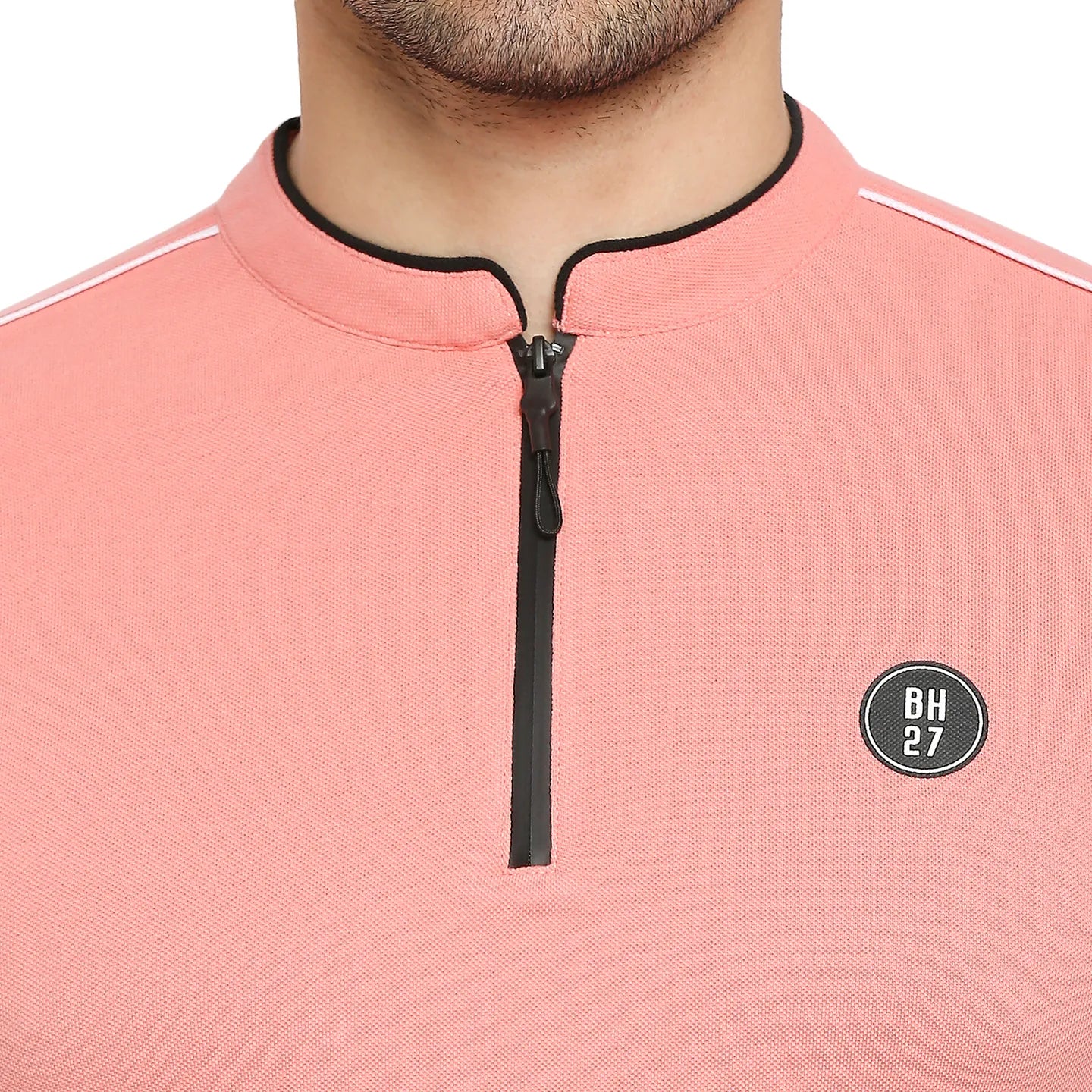 Pink Regular Fit Men's Polo T-Shirt by Being Human Clothing - Image 5