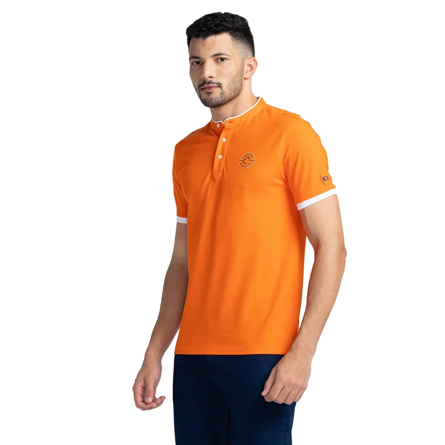 Blue Regular Fit Men's Polo T-Shirt by Being Human Clothing - Image 4