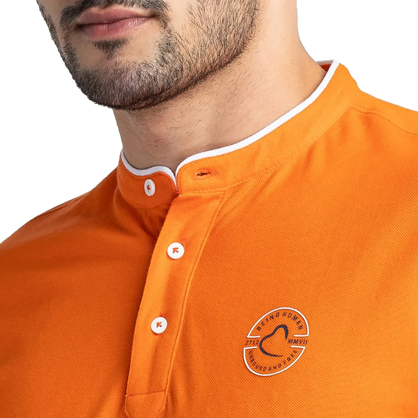 Blue Regular Fit Men's Polo T-Shirt by Being Human Clothing - Image 5