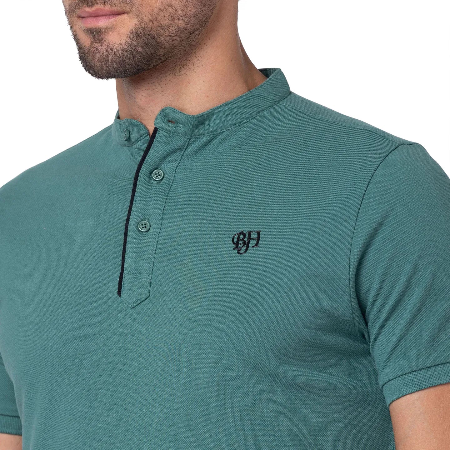 Green Regular Fit Men's Polo T-Shirt by Being Human Clothing - Image 5