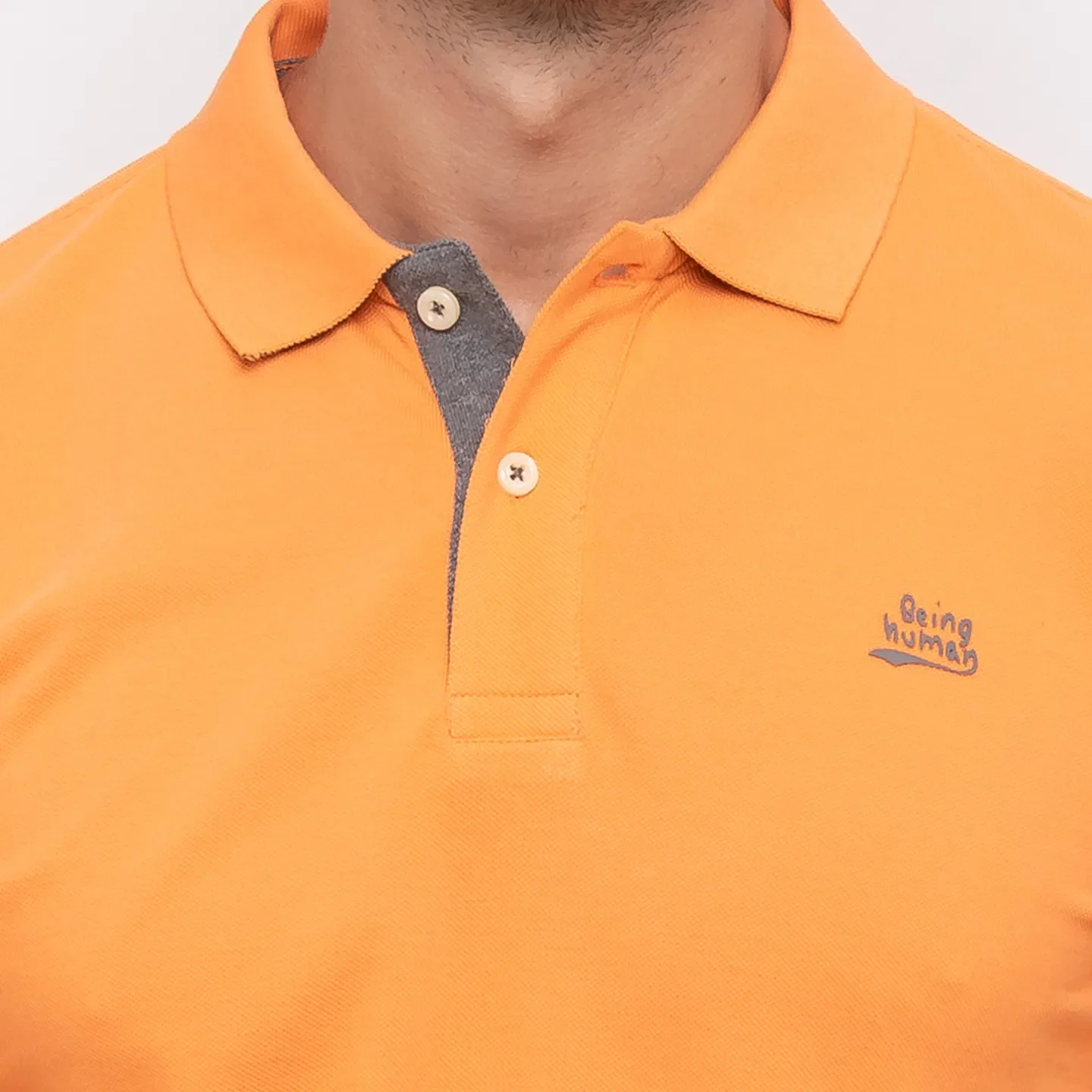 Brown Regular Fit Men's Polo T-Shirt by Being Human Clothing - Image 5
