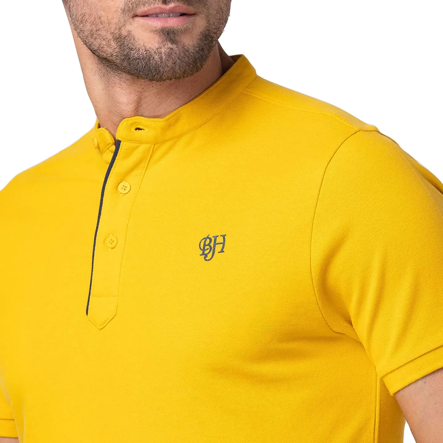 Yellow Regular Fit Men's Polo T-Shirt by Being Human Clothing - Image 5