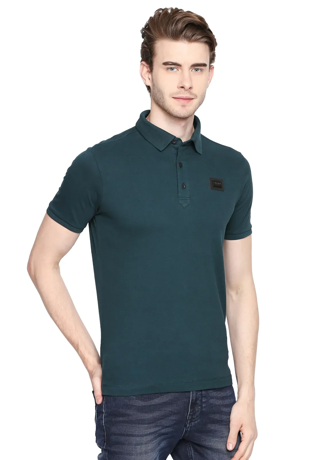 Brown Regular Fit Men's Polo T-Shirt by Being Human Clothing - Image 2