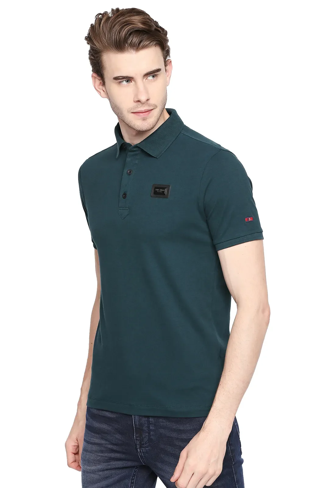 Brown Regular Fit Men's Polo T-Shirt by Being Human Clothing - Image 3