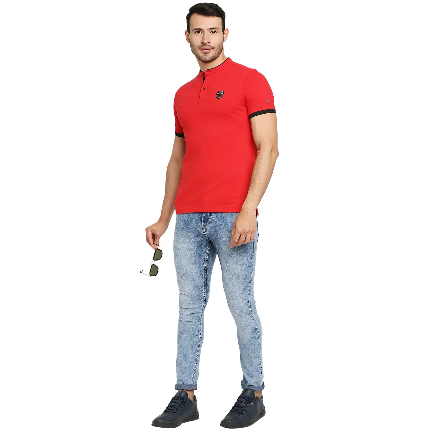 Red Regular Fit Men's Polo T-Shirt by Being Human Clothing - Image 6