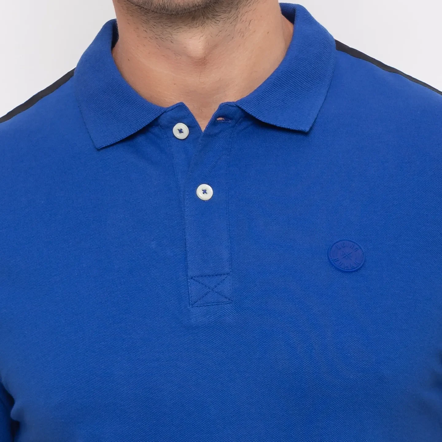 Blue Regular Fit Men's Polo T-Shirt by Being Human Clothing - Image 5