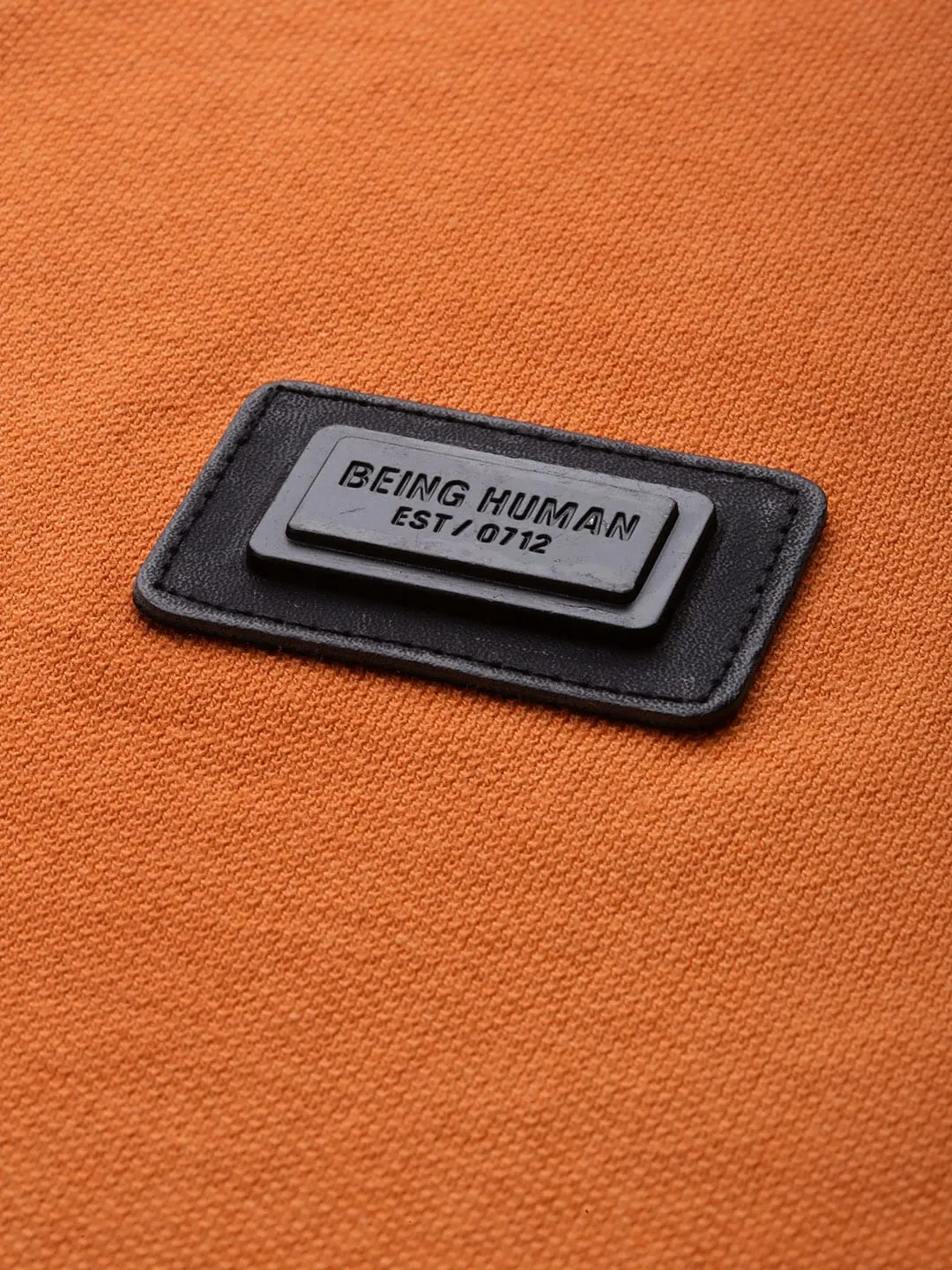 Brown Regular Fit Men's Polo T-Shirt by Being Human Clothing - Image 4
