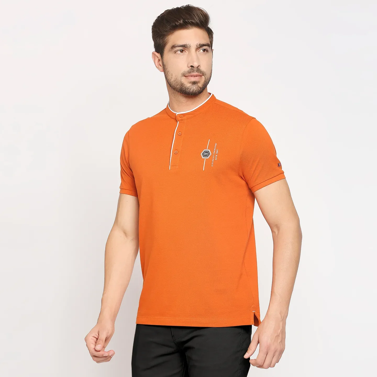 Brown Regular Fit Men's Polo T-Shirt by Being Human Clothing - Image 2