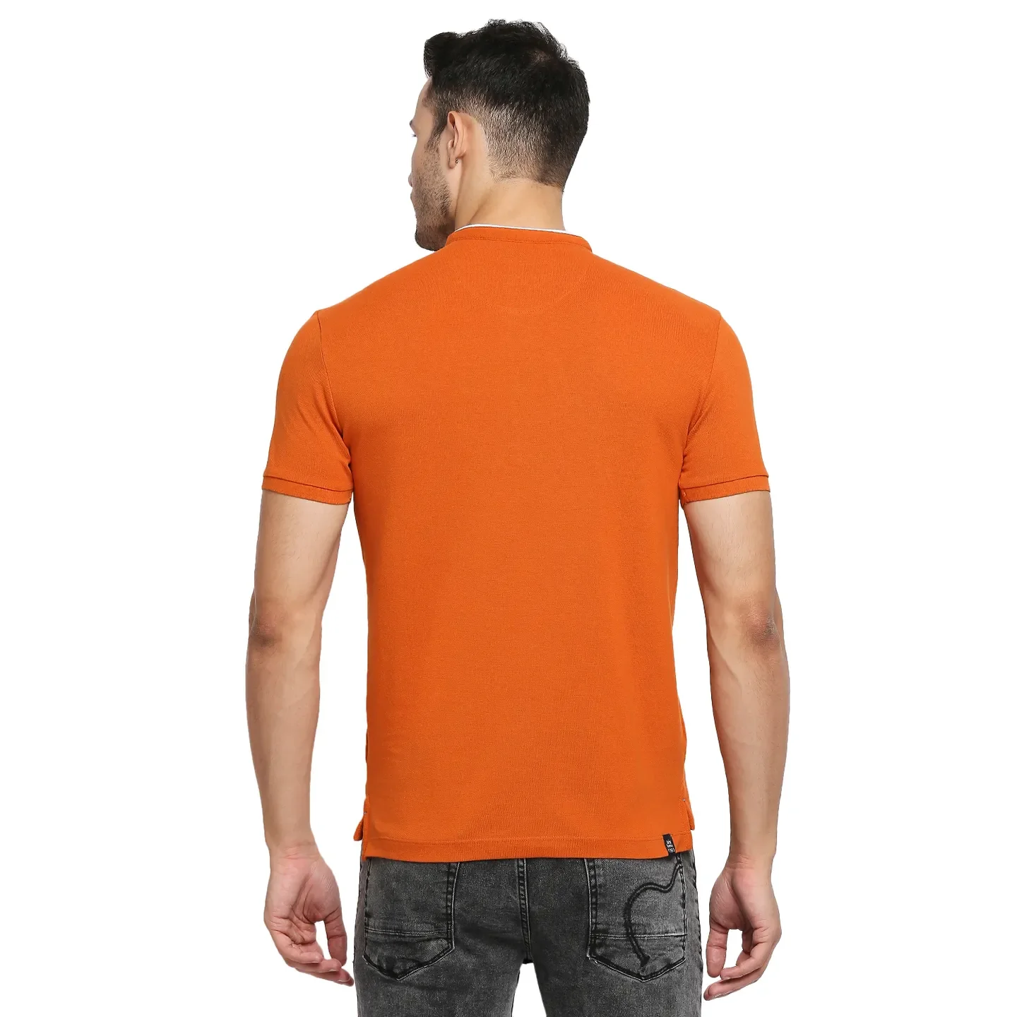 Brown Regular Fit Men's Polo T-Shirt by Being Human Clothing - Image 4