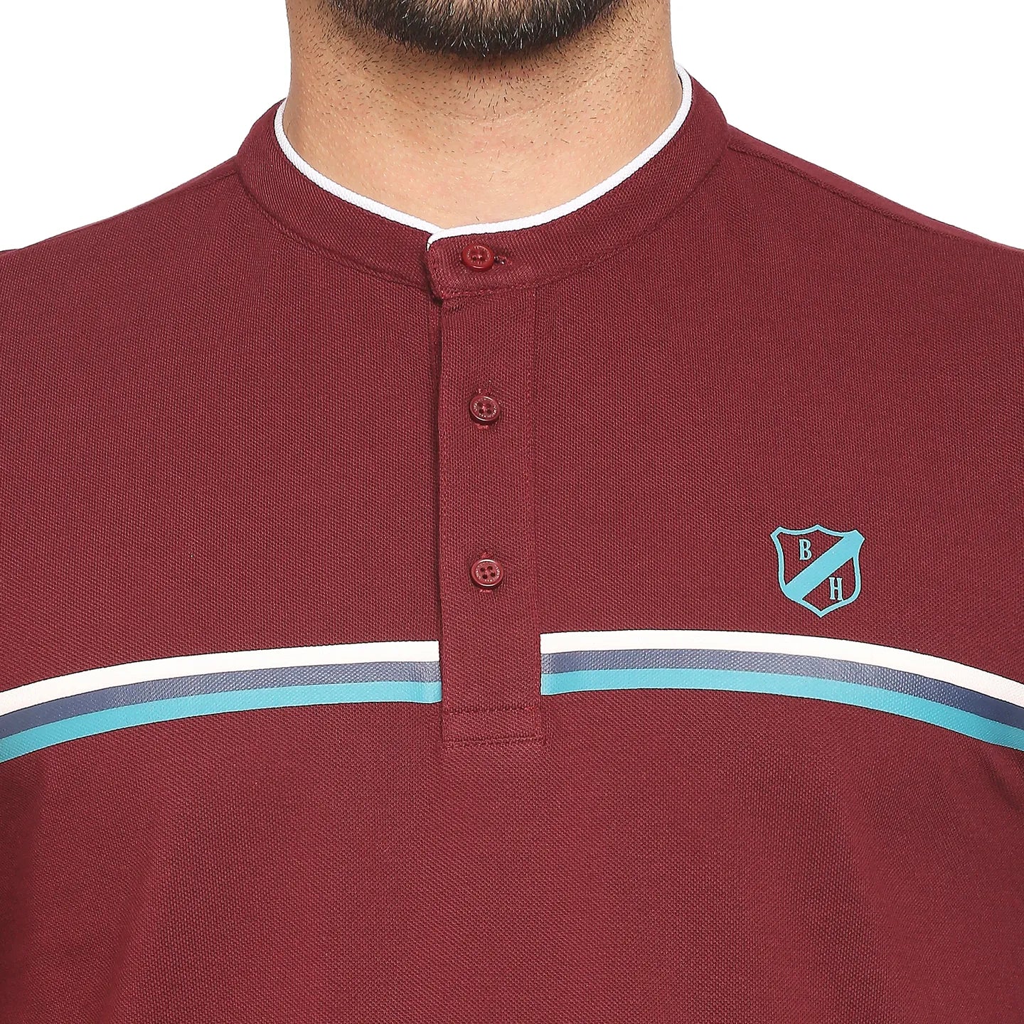 Red Regular Fit Men's Polo T-Shirt by Being Human Clothing - Image 2