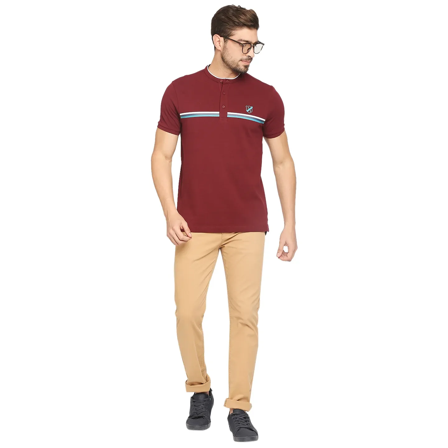 Red Regular Fit Men's Polo T-Shirt by Being Human Clothing - Image 6