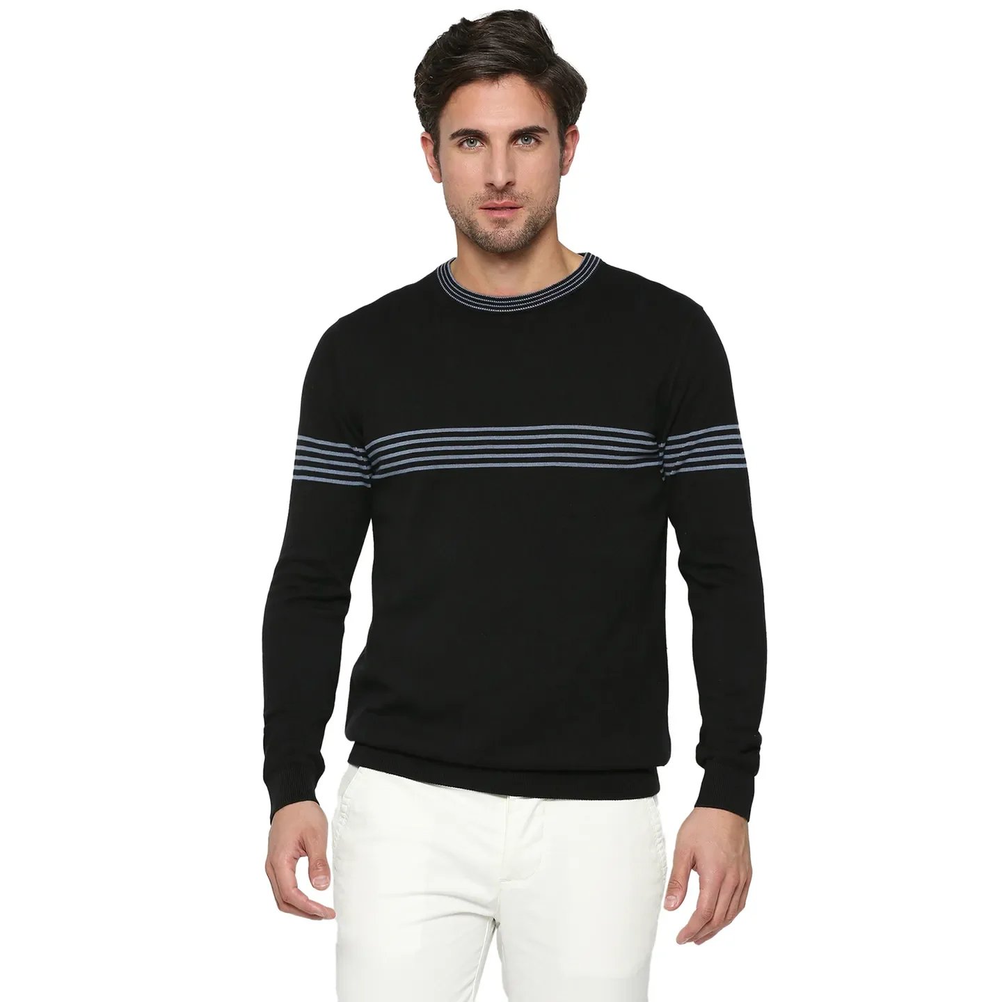 Black Regular Fit Round Neck Long Sleeves Men's Sweatshirt by Being Human Clothing