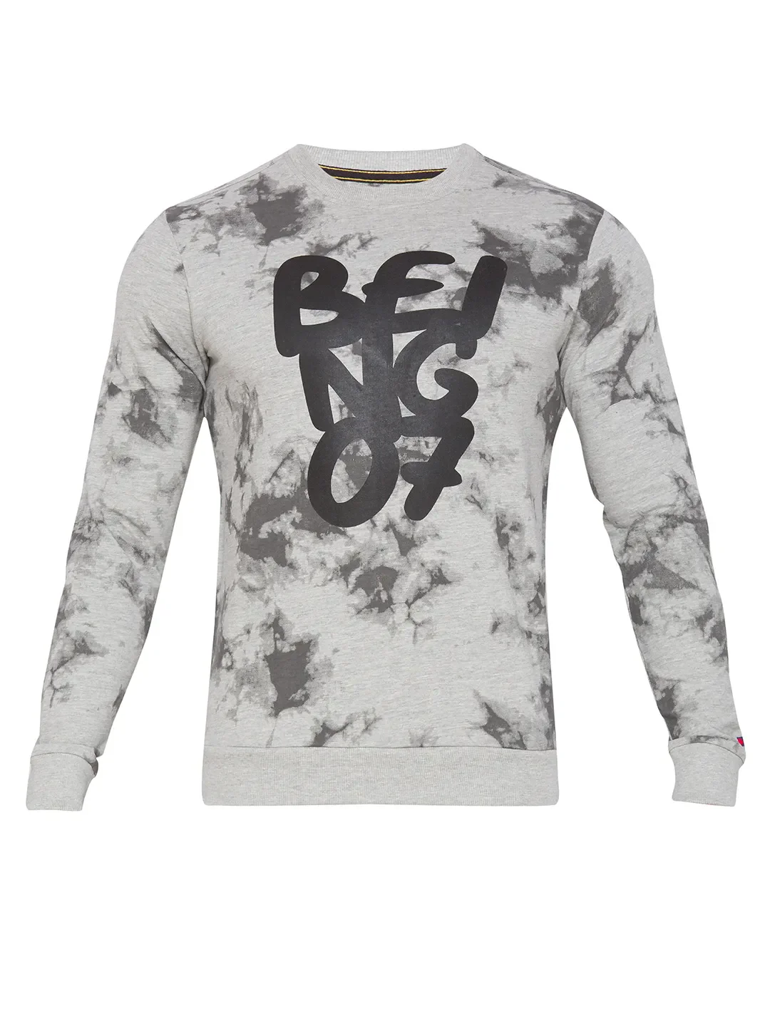 Grey Regular Fit Round Neck Long Sleeves Cotton Men's Sweatshirt by Being Human Clothing - Image 6