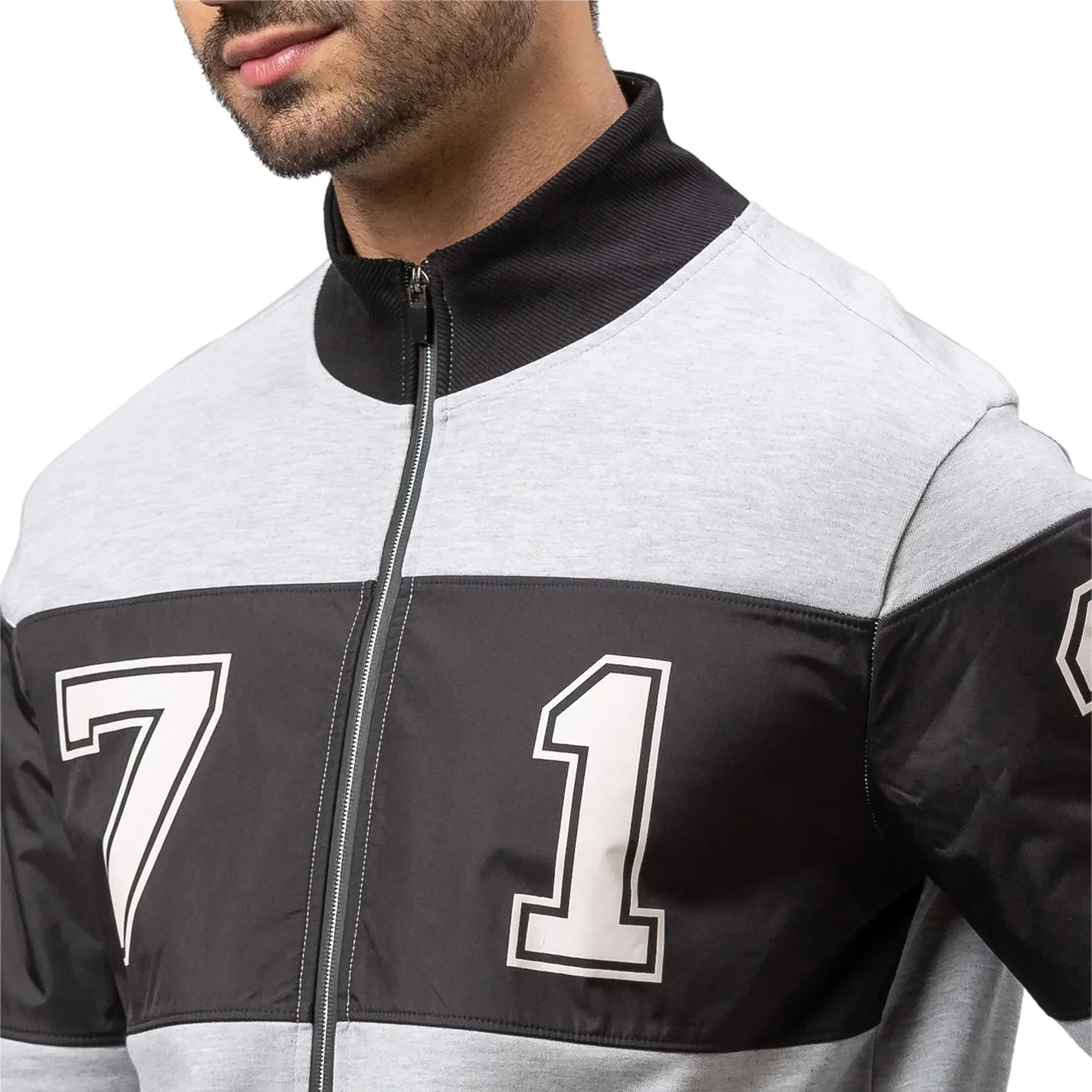 Grey Regular Fit Round Neck Long Sleeves Cotton Men's Sweatshirt by Being Human Clothing - Image 5