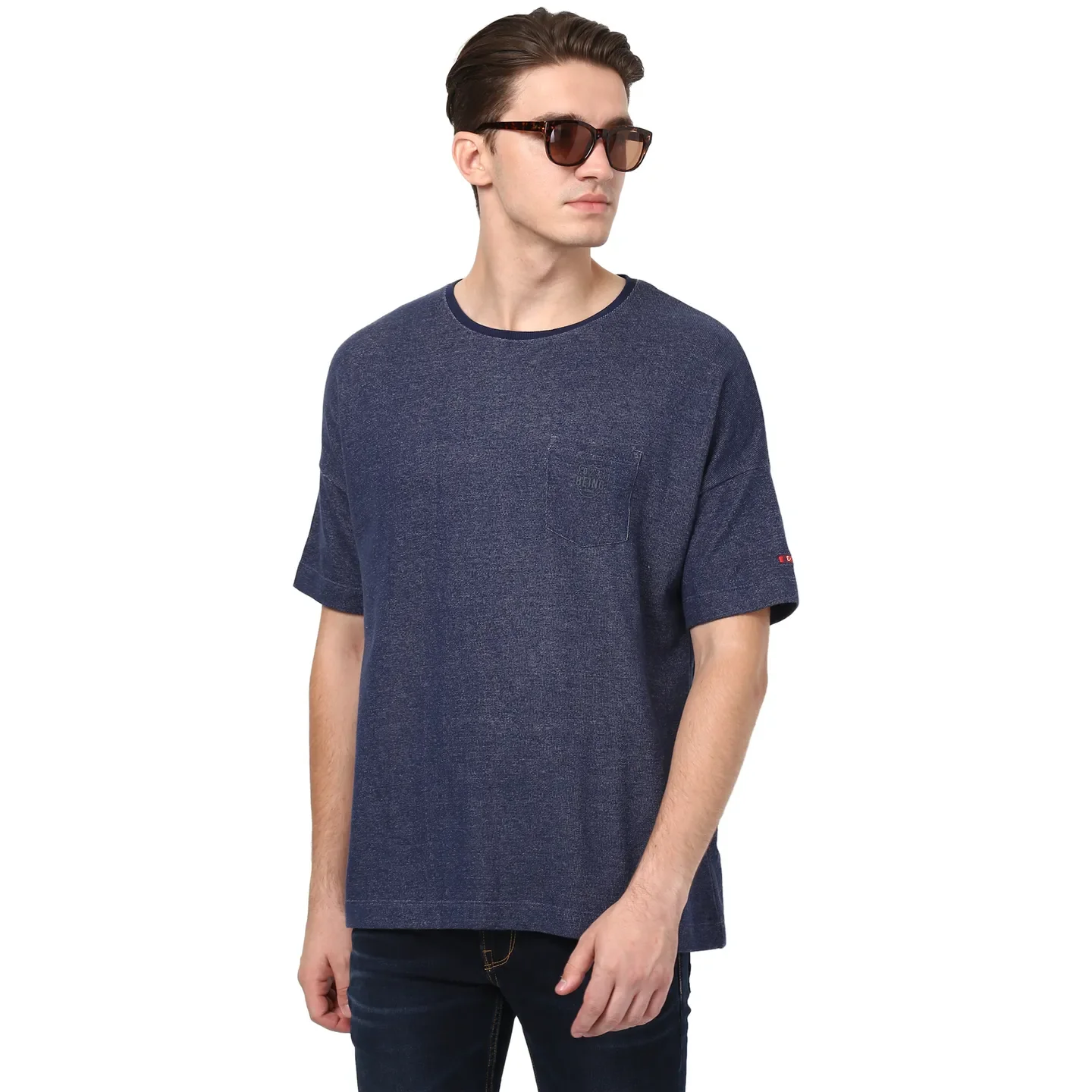 Navy Regular Fit Men's Sweatshirt by Being Human Clothing