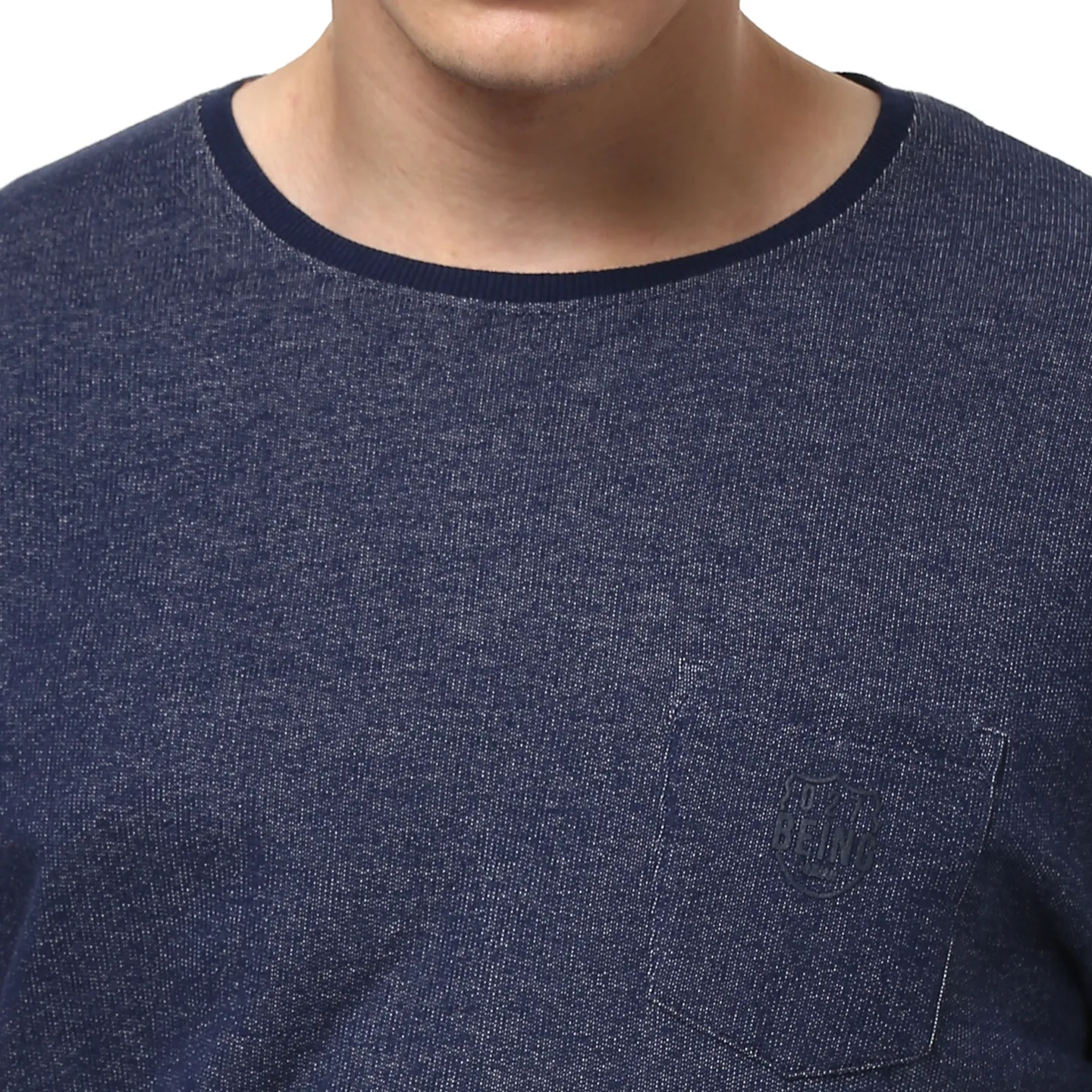 Navy Regular Fit Men's Sweatshirt by Being Human Clothing - Image 5