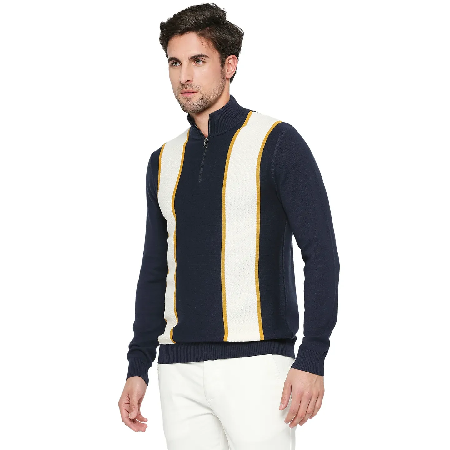 Blue Regular Fit Round Neck Long Sleeves Men's Sweatshirt by Being Human Clothing - Image 2