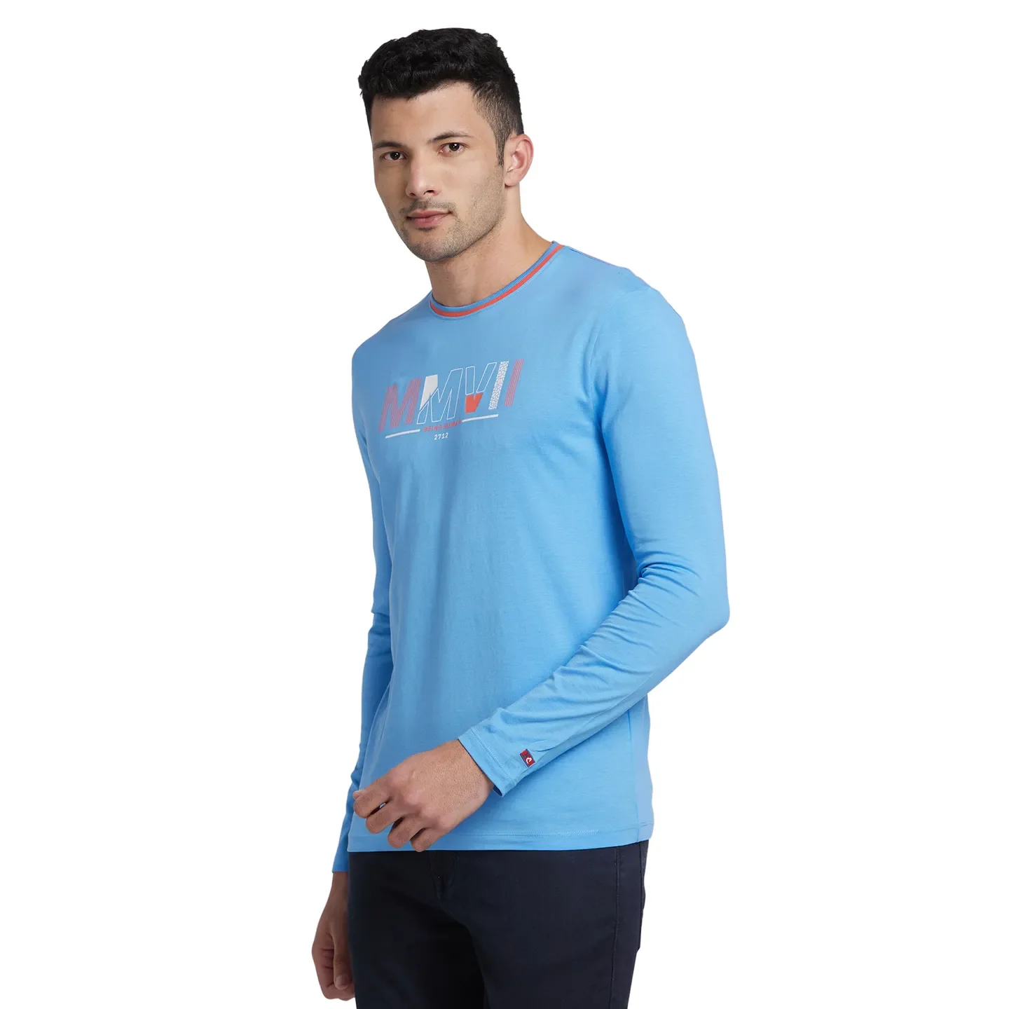 Multicolor Regular Fit Men's Long Sleeves T-Shirt by Being Human Clothing - Image 2